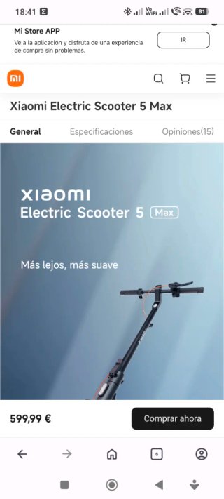 Patinete Xiaomi 5 Max. CASI NUEVO.