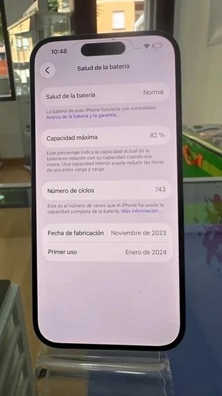 iPhone 15 Pro 128GB Azul Batería 82%