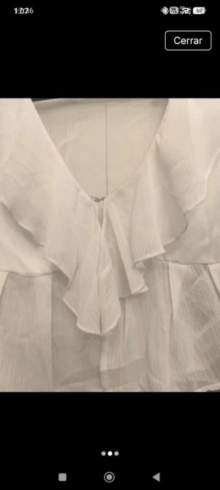 Blusa gasa volantes manga larga