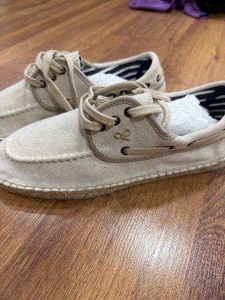 Alpargatas Silbon Azul y beige