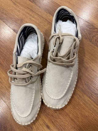 Alpargatas Silbon Azul y beige