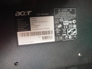 Monitor Acer 18.5" LCD - Modelo X193HQ