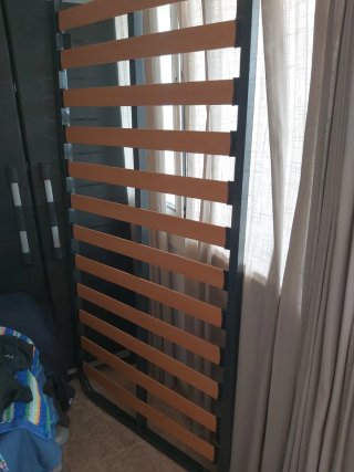 Somier metálico con lamas de madera