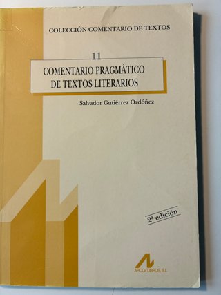 Comentario pragmatico de textos literarios