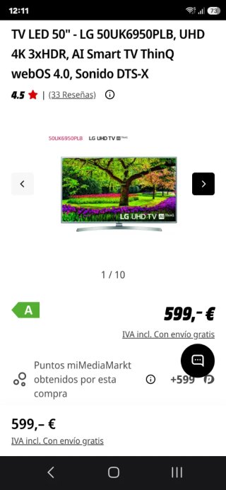 Smart TV LG 50 4K
