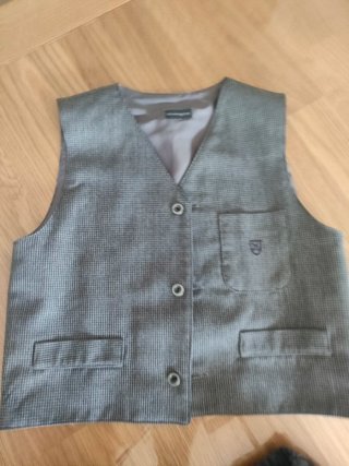 Conjunto chaleco y pantalón gris invierno