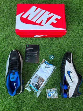 Nike Shox R4 Azul/Gris