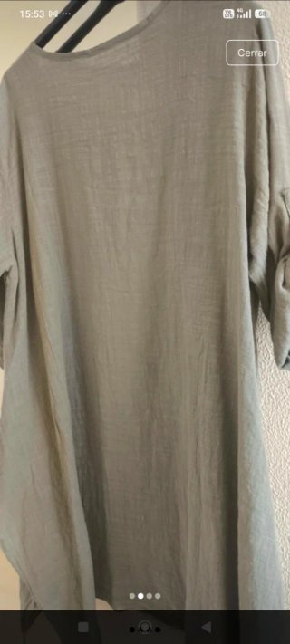 Levita de lino verde talla única