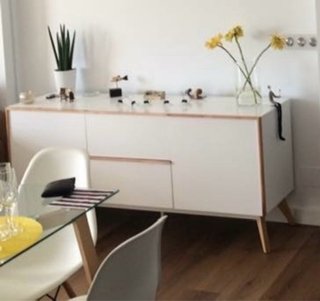 Aparador Nórdico Blanco y Madera