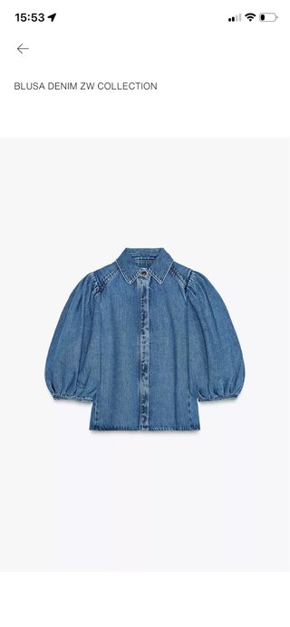 Blusa Denim Zara ZW Collection