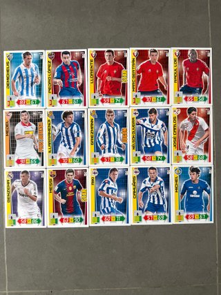 Lote 15 cartas Panini Adrenalyn XL Liga 2012/13