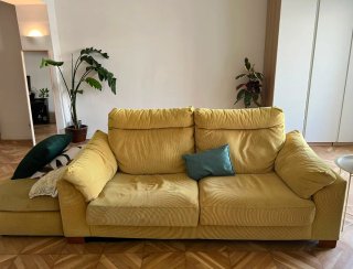 Sofa 3 plazas color mostaza