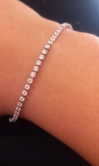 Pulsera de plata con circonitas