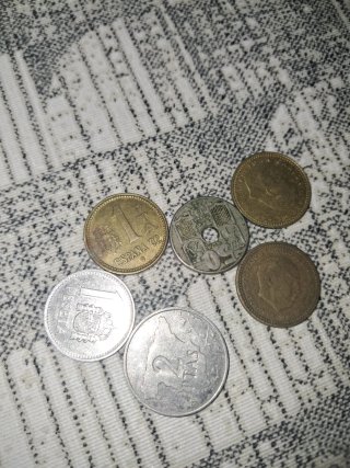 Lote de 6 monedas antiguas