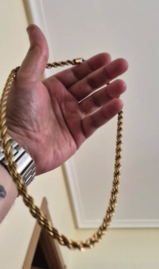 Cadena Cordón Chapado Oro 18k