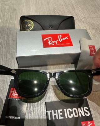 Gafas de sol Ray-Ban Wayfarer Negras Verdes G-15