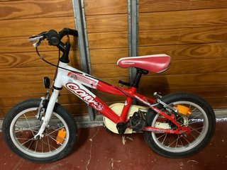Bicicleta infantil marca conor. roja y blana
