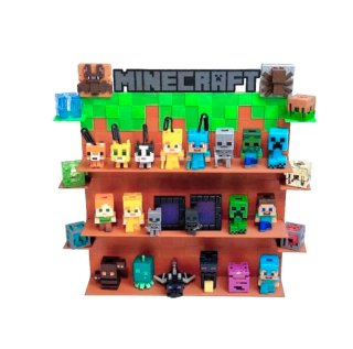 Colección Minecraft con expositor Completa