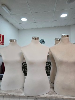 Lote 5 maniquíes torso beige y blanco