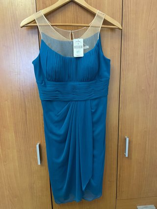 Vestido fiesta azul turquesa Easy Wear T40