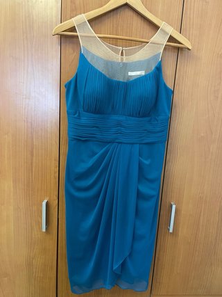 Vestido fiesta azul turquesa Easy Wear T40
