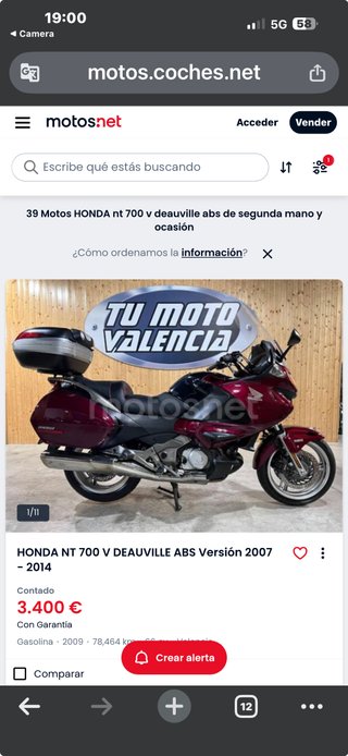 Honda Deauville NT700V 2008 Roja
