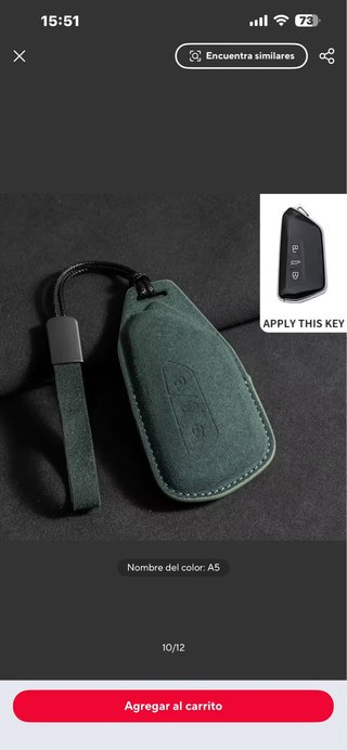 Funda protectora para llave de coche
