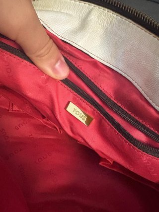 Bolso Tous Piel Blanco y Dorado
