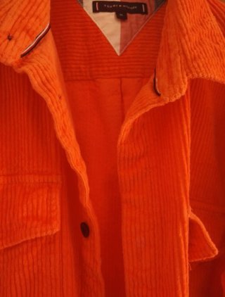 Camicia Tommy Hilfiger Velluto Coste Arancione XL