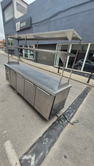 Bajomostrador refrigerado acero inoxidable
