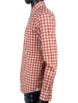 Lacoste Camicia Uomo 38 \ S Cotone Quadri Regular