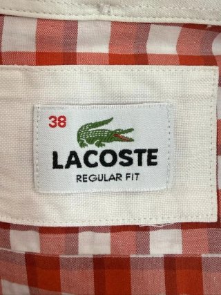 Lacoste Camicia Uomo 38 \ S Cotone Quadri Regular