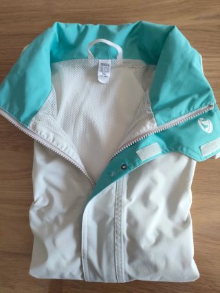 Parka Talla XL Blanca y Verde