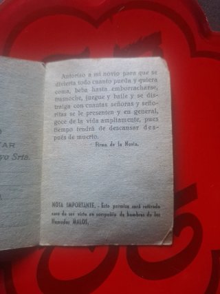 TARJETA DE IDENTIDAD PARA SOLTEROS Y VIUDOS
