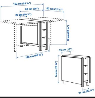 Mesa plegable Norden Ikea