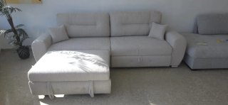 Sofá modular moderno beige/gris