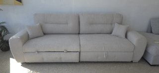Sofá modular moderno beige/gris