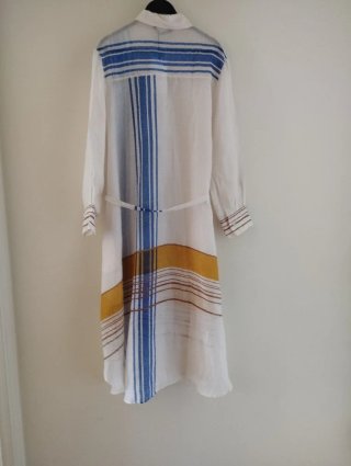 Vestido camisero ramio
