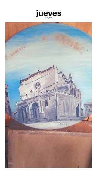 Catedral Ciutadella Redonda Pintada Mano A  Beller