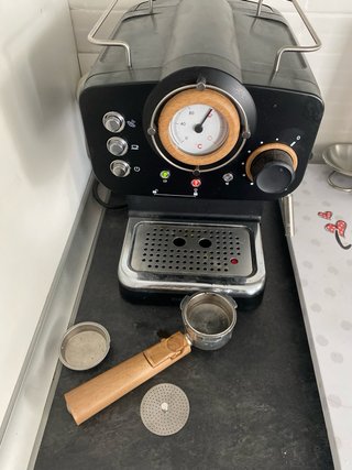 Cafetera CREATE negra con termómetro