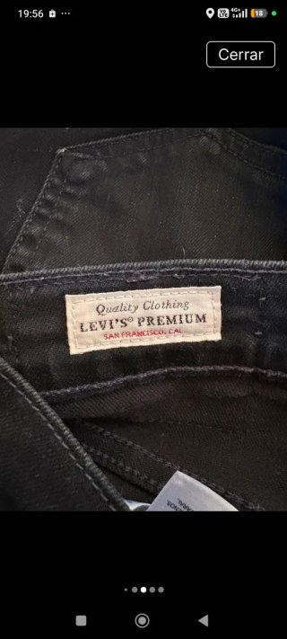 Pantalón Levis 512 Negro W33 L36