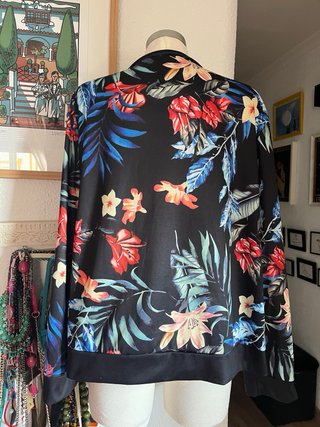Chaqueta Bomber Estampado Floral Talla 46
