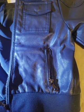 Giubbino bimbo similpelle blu Originale Marines