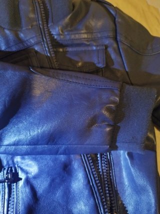 Giubbino bimbo similpelle blu Originale Marines