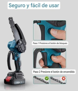 Motosierra Inalámbrica Maletín (2 Baterías)