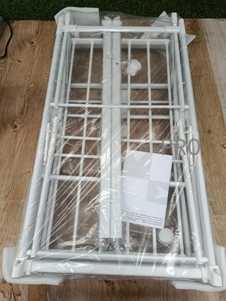 COSTWAY JZ10191WH Tendedero plegable con soportes de aluminio y secador de ropa