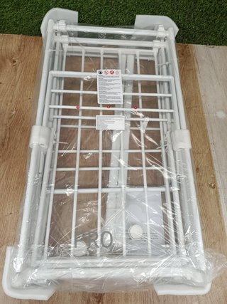 COSTWAY JZ10191WH Tendedero plegable con soportes de aluminio y secador de ropa