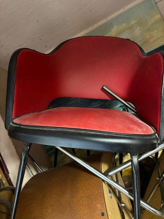 Silla Vintage Roja y Negra