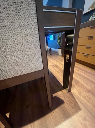 Mesa comedor madera extensible y 6 sillas