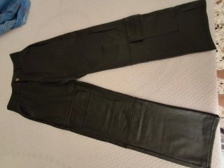 Pantaloni cargo neri donna